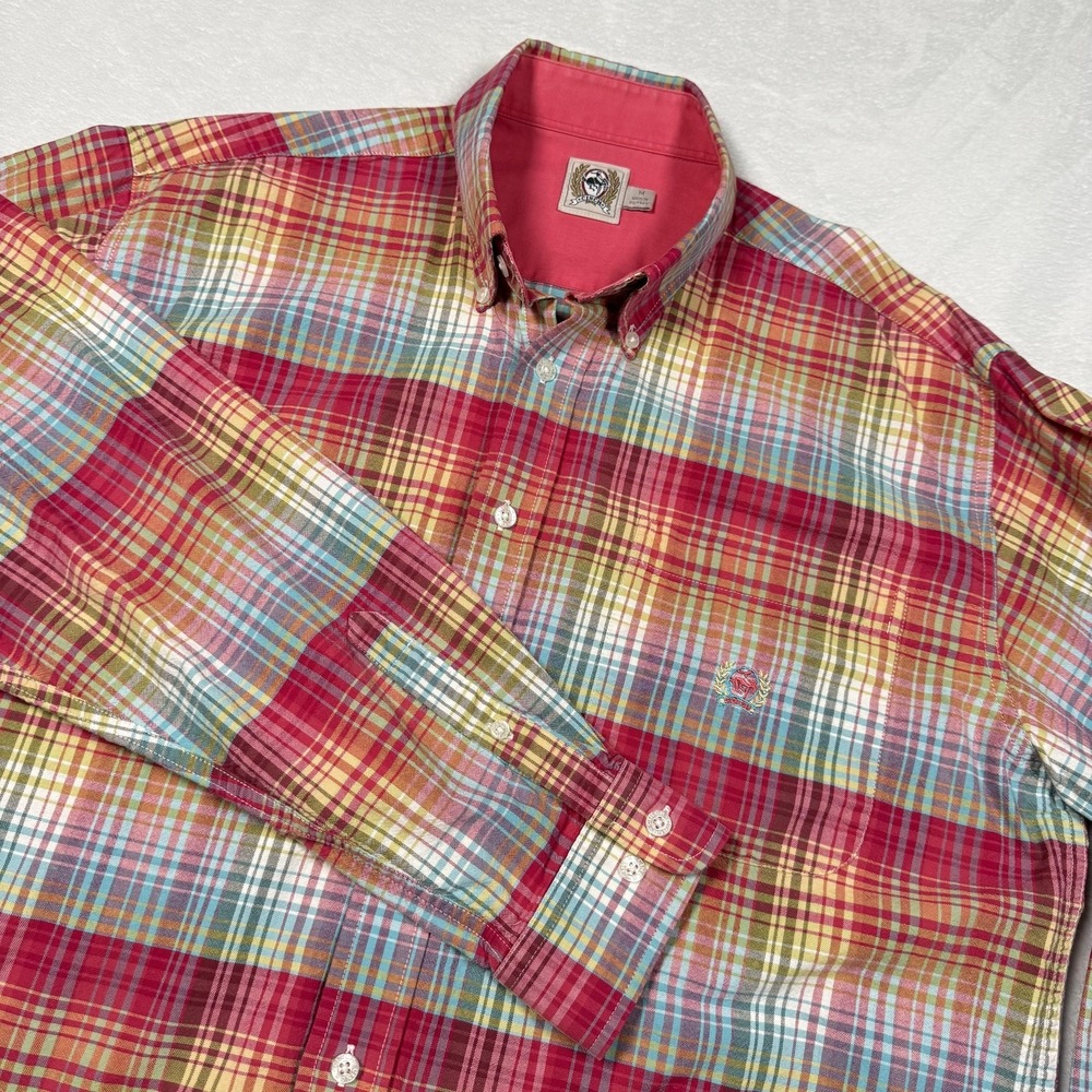 Cinch Shirt Mens Medium Multicolor Plaid‎ Long Sleeve Button Front Western